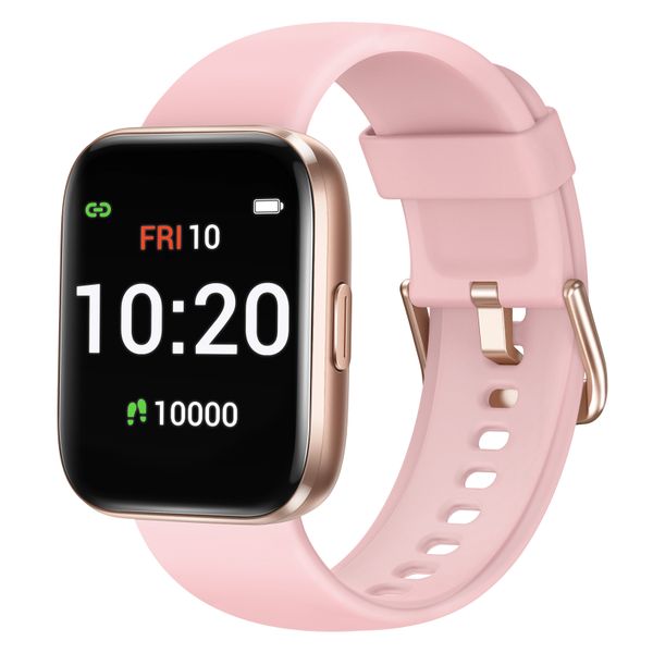 Letsfit - IW1 Smart Watch - Gold Case with Pink Band