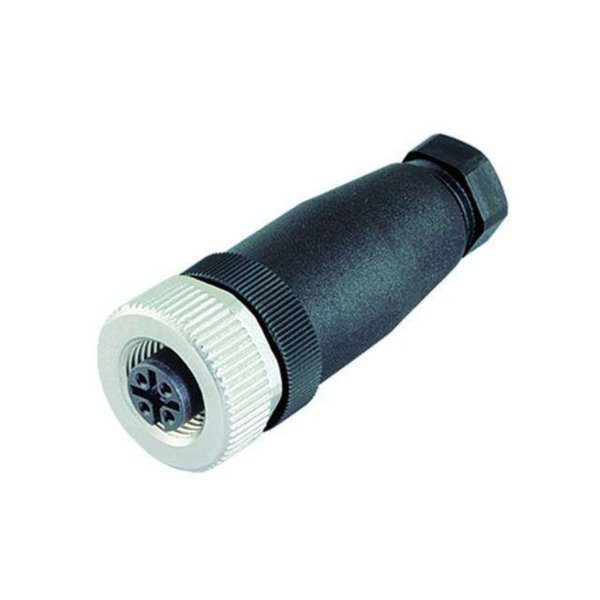 99-0486-12-08 - M12 A-Coded 8-Pin Female Connector, IP67, 6-8mm Cable