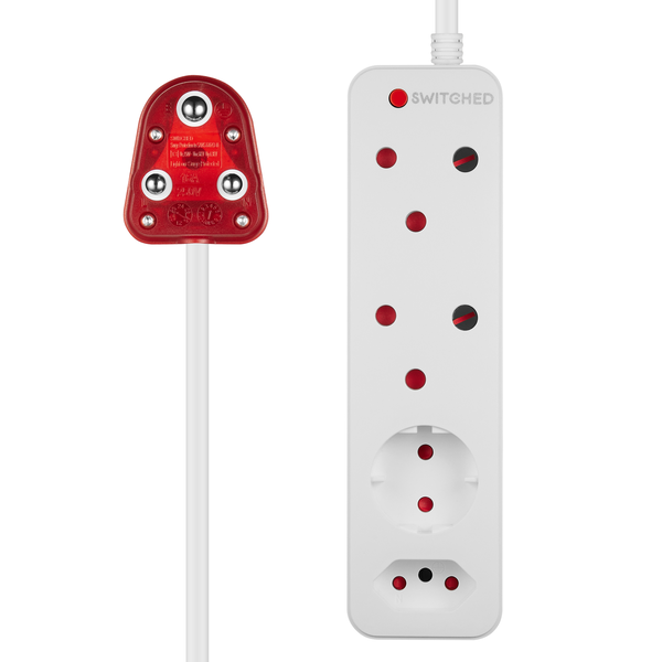 Switched High Surge Multiplug for Power Cut Protection