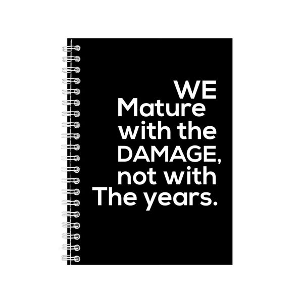 Mature A5 Notebook Spiral Lined Motivational Saying Graphic Notepad Gift187