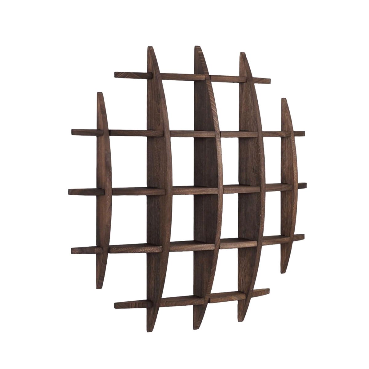 Solid Wood Display Wall Stand - Wall-Mounted Shelf - 90x90 CM