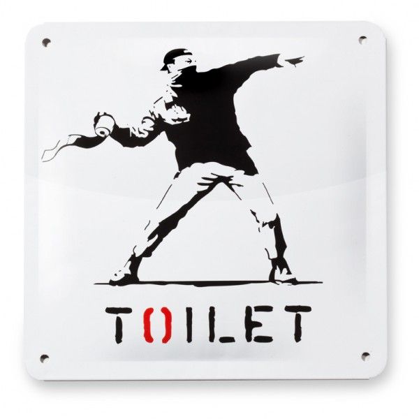 Offline Apps / Toilet, Blechschild / Tin-Plate Sign