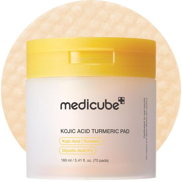 MEDICUBE Brightening Kojic Acid Turmeric Exfoliating Pads for Healthy Skin