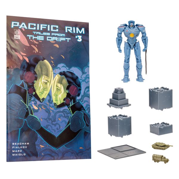 Gipsy Danger Figure With Pacific Rim Comic Book