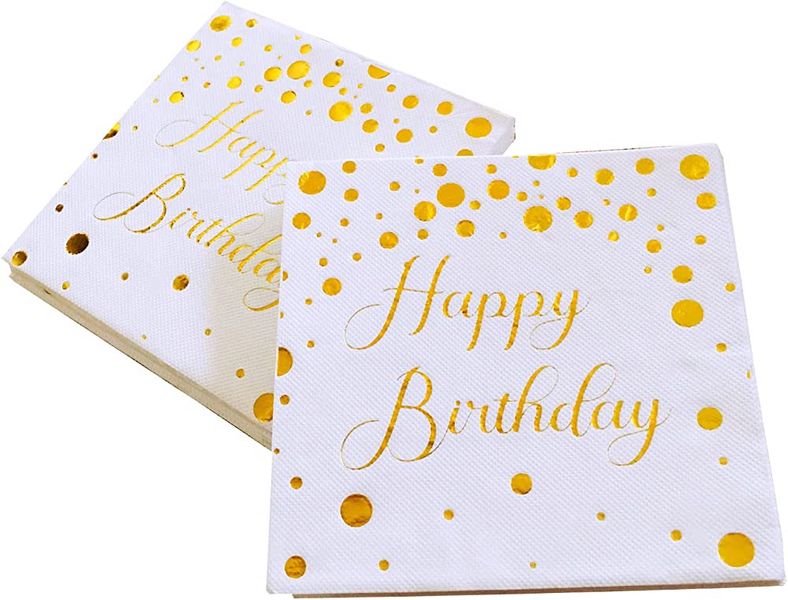 Happy Birthday Serviettes - 60 Pieces