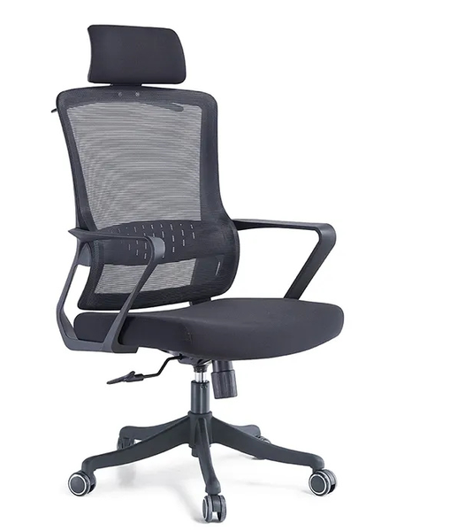 Office Chairs - Mesh Ergonomic with Headrest - Black Colour