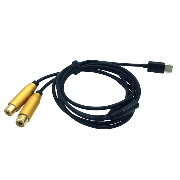 Dual Rca Female To Type-C Usb C Signal Av Audio Connector Lead Cord
