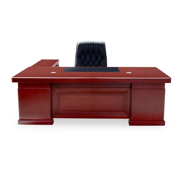 LionHawk Presidential Office Desk with Full Leather-Topped Work Surface