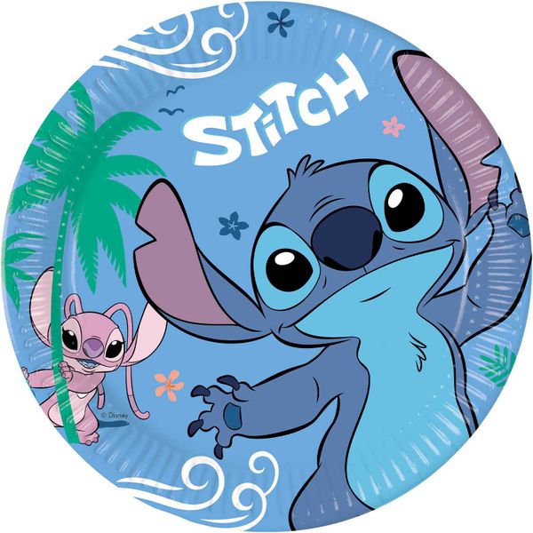 Stitch and Angel Paper Plates Large 23cm