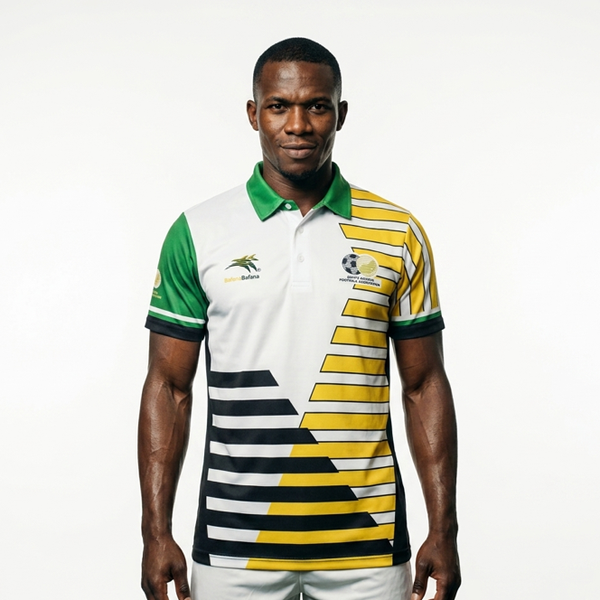 Bafana Bafana Men's Heritage Short Sleeve Golfer - White