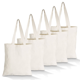Lifestyle - 100% Cotton Tote Eco Bags - 5 Pack | Shop Today. Get it ...