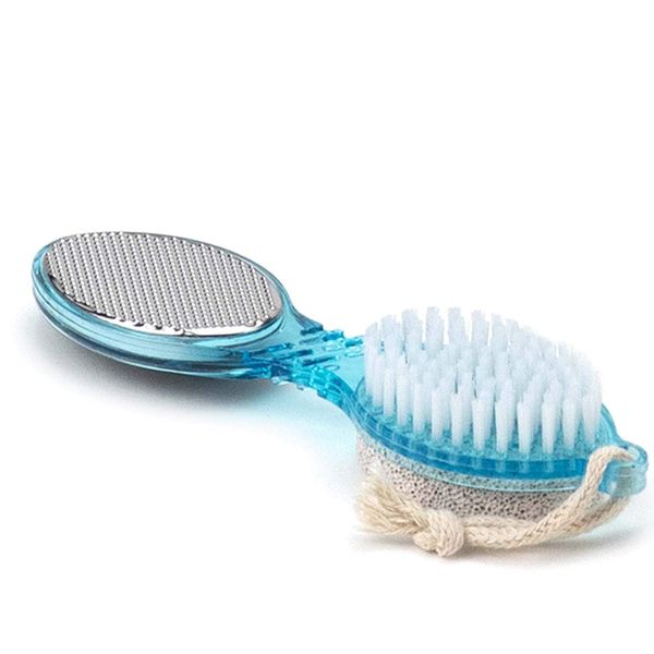 1/4Pieces Pedicure Kit: Pumice Stone, Cleaning Brush, Metal File, Emery Board