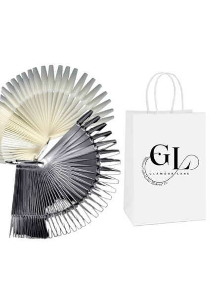 Glamour Lane Fan Shaped Acrylic/Nail Polish/Gel Nail Art Display Sticks