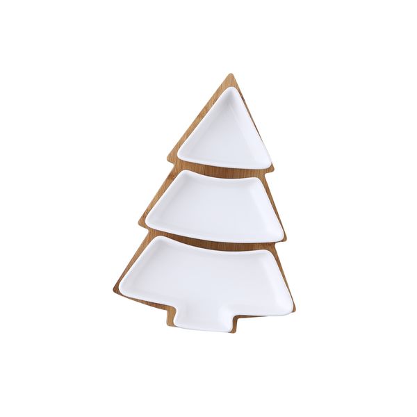 Christmas Tree Platter - White