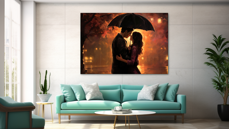 Canvas Wall Art - Rainy day Romance - JT0025