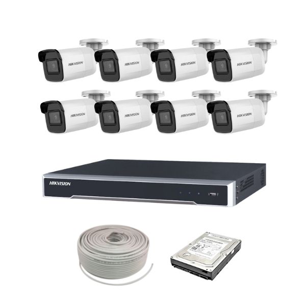 Hikvision 8ch 2MP IP camera kit