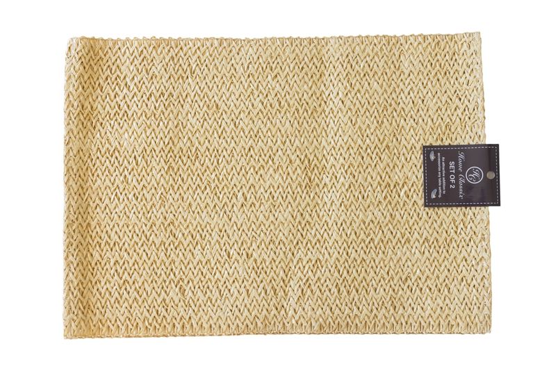 Home Classix Woven Rect Naturals Placemats - 2Piece Beige