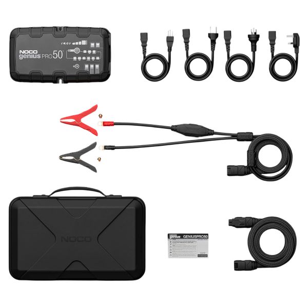 Noco GeniusPRO50 6V/12V/24V, 50 A Smart Battery Charger Maintainer Kit