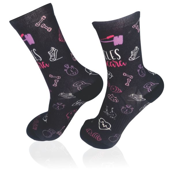 CF Sox Muscles &amp; Mascara - Polyester / Nylon - Fitness Socks - Women 8-12