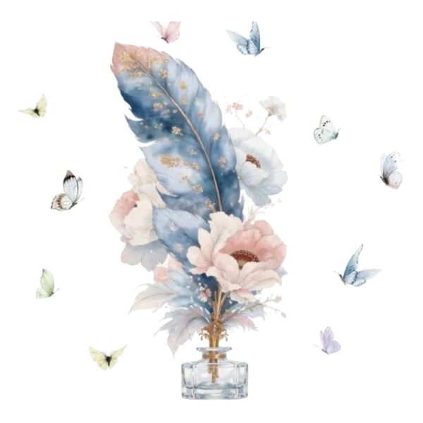 Decor Self Adhesive Living Room Butterfly Flower Wall Sticker - 90cm