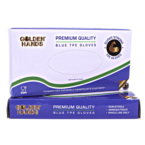 Golden Hands TPE Gloves - Blue - 400s