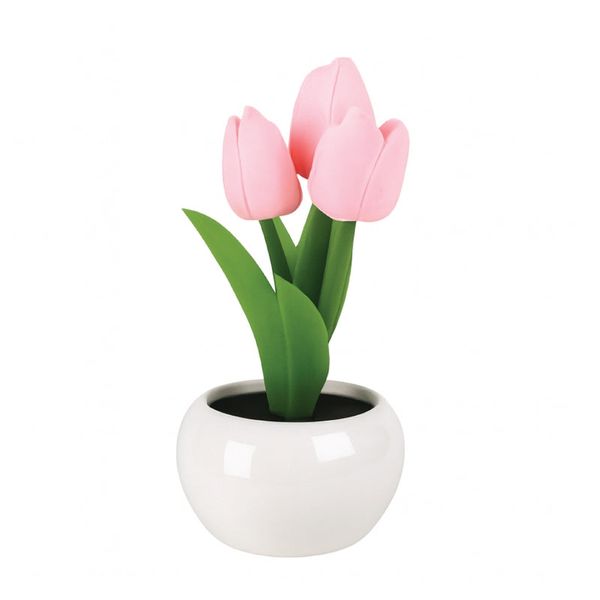 LED Artificial Tulip Pot Plant Light - Decorative Home Accent 3 Colors