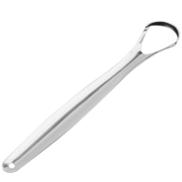 Premium Stainless-Steel Tongue Scrapper - Silver