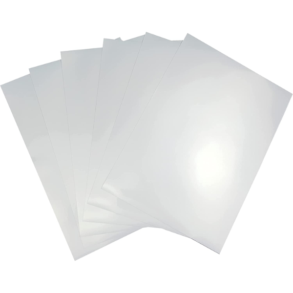 PET Self-adhesive Waterproof Printable Vinyl A4 (5 sheets) - Pearl White