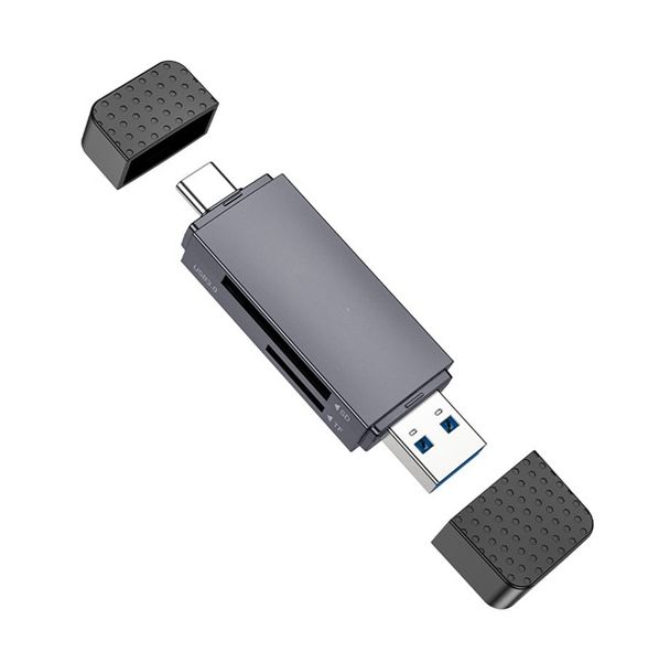 Card Reader- USB 3.0 &amp; USB-C Supports TF/SD -2 TB Supports-hoco. HB45