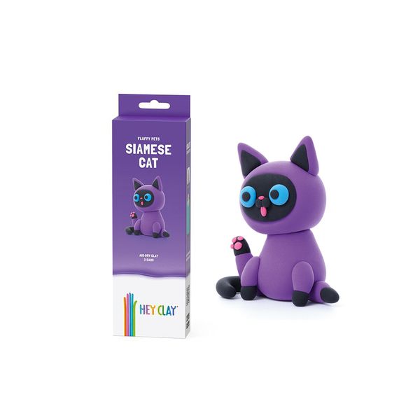 Hey Clay: Modelling Air-Dry Clay with Interactive App - Siamese Cat, 3 Cans