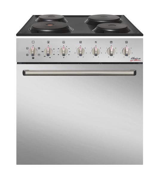 Univa U336M Under counter oven with black solid plate hob - Mirror