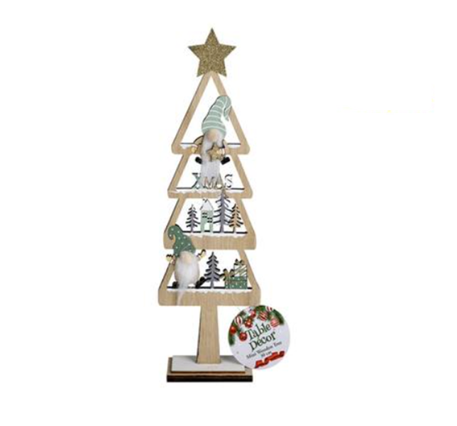 Mini Wooden Christmas Table Tree 30cm x 2