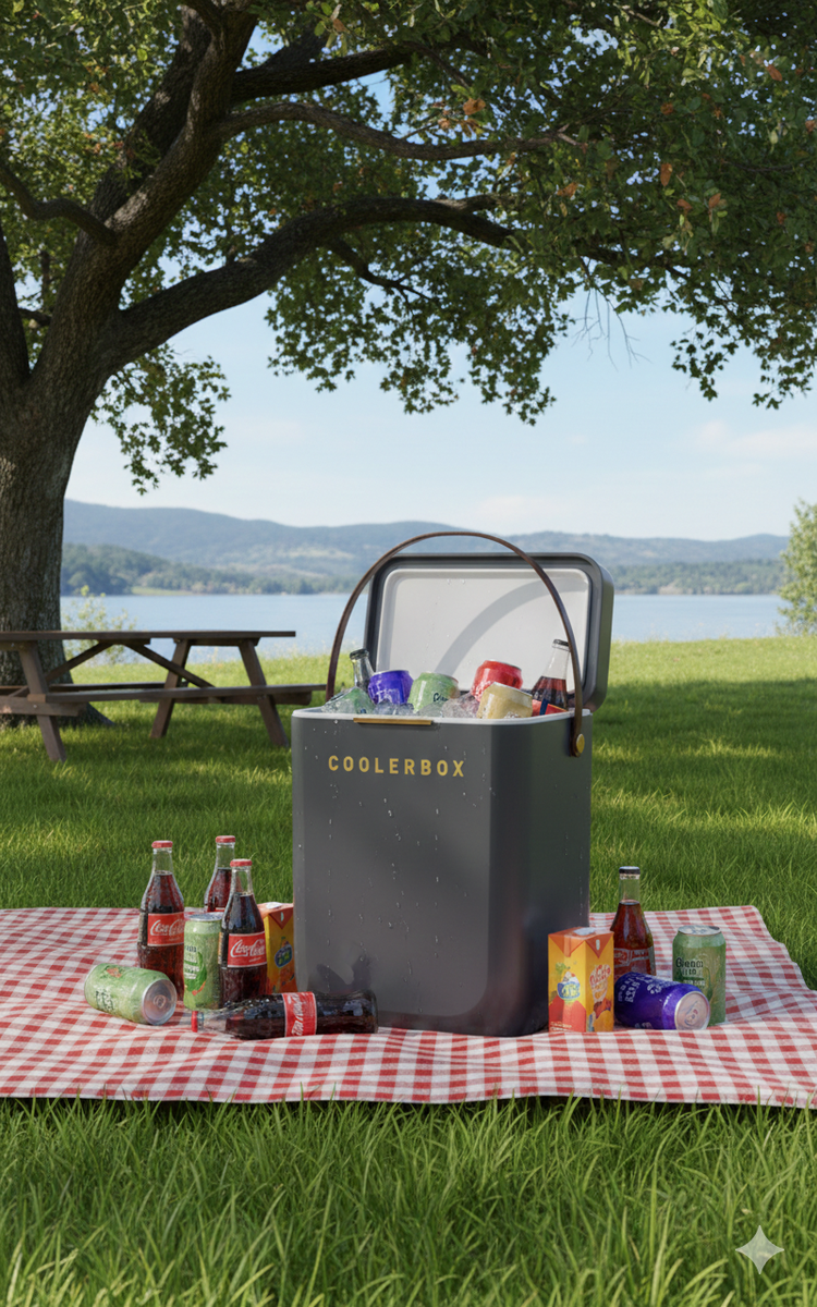 Royal Home 10-Litre Elegant Design Cooler Box with Leather Handle