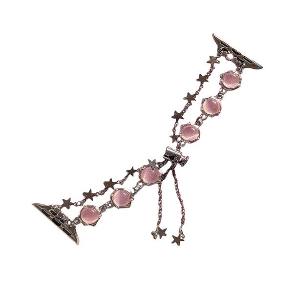 Bohemian Bead Bracelet Compatible with iWatch Strap Pink 42/44/45/49mm