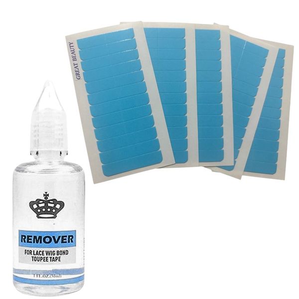60 x High Strength Hair Replacement Tape &amp; Glue remover oil