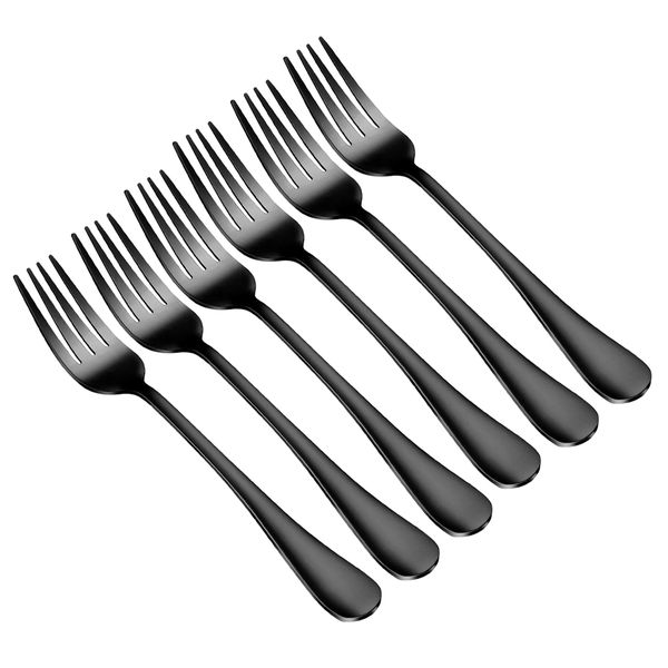 Mirror Polished Stainless Steel Dinner Forks - Set of 6
