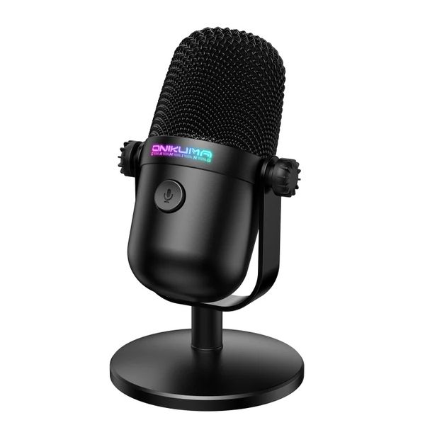 ONIKUMA M830 USB Desktop RGB Condenser Mic - Cardioid, Plug &amp; Play