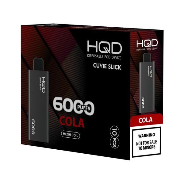 HQD Cuvie Slick 6000 Puff Disposable - Cola - (10 Pack)