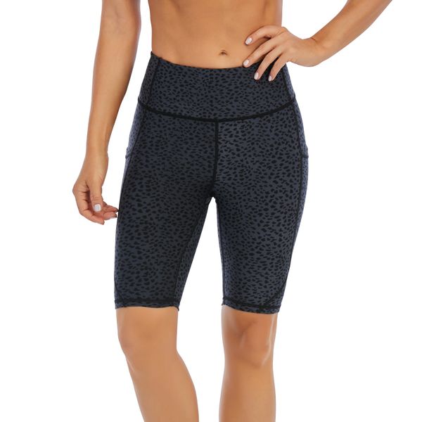 Iconix Ladies Spotted Grey Bike Shorts with Pocket | UP49