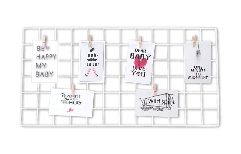 Wire Wall Grid - White - Picture Frame - Wall Decor