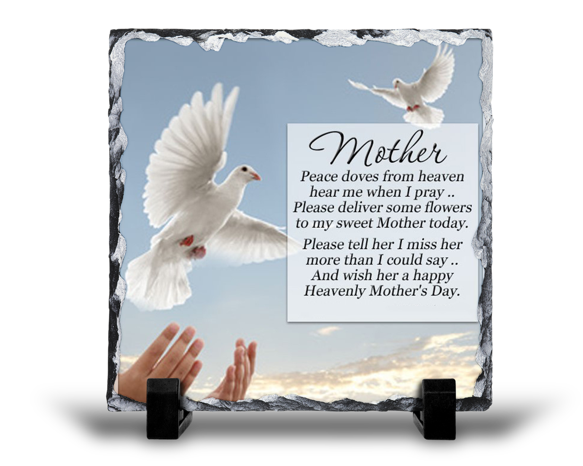 Heavenly Mother's Day Remembrance Grief Memorial Gift Rock Slate Shop