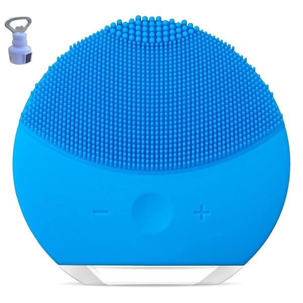 Sonic Facial Cleansing Vibration Brush and Massaging -Blue &amp; Bottle Opener