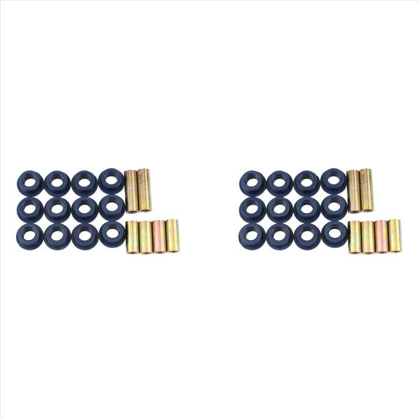 Front Lower Spring+Front Upper A Arm Suspension Bushing Kits Blue