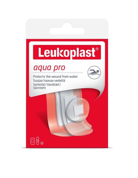 Leukoplast aqua pro plaster, assorted pack of 20 (bulk pack of 10 boxes)
