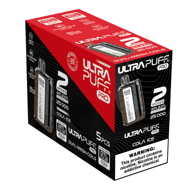 Ultra Puff Pro Cola Ice 25 000 Puffs Disposable Vape (Pack of 5)