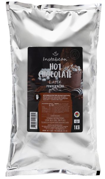 Instabean Hot Chocolate Latte Powder Blend 1kg Refill Pack