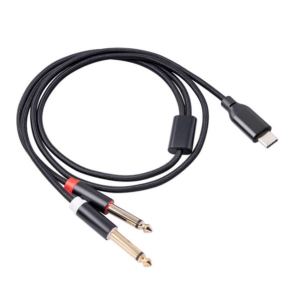 Usb C To Dual 6.35Mm Audio Stereo Cable Type C To Dual 6.35Mm 1 Meters