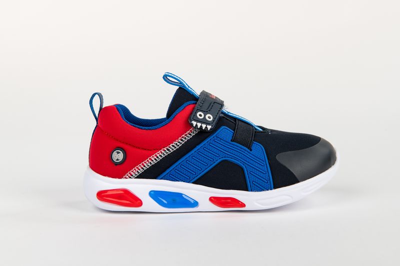 Bubblegummers - Boys Navy and Red Stride Light Sneakers