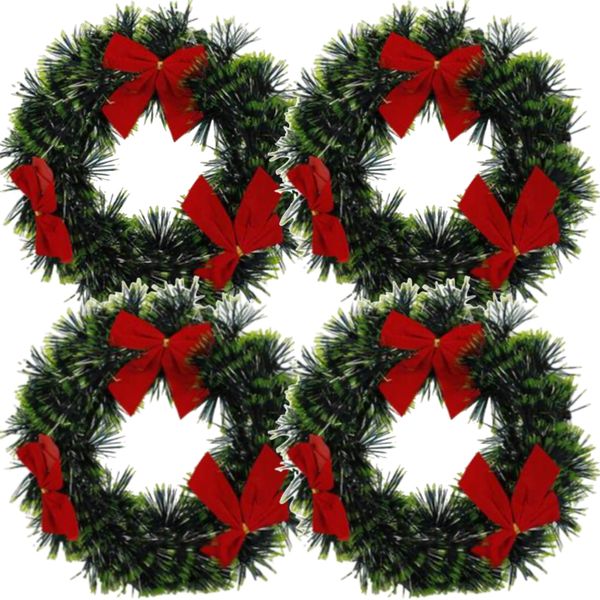 Home Decor Christmas Wreath Set Of 4 (24cm)