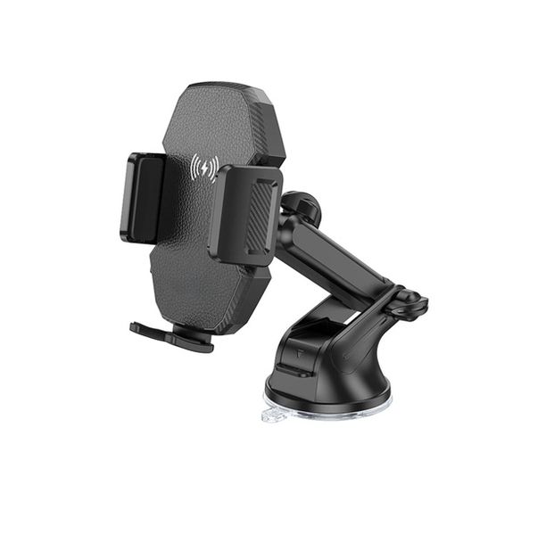 Universal Car Dashboard Phone Mount with Wireless Charger - Black BH214